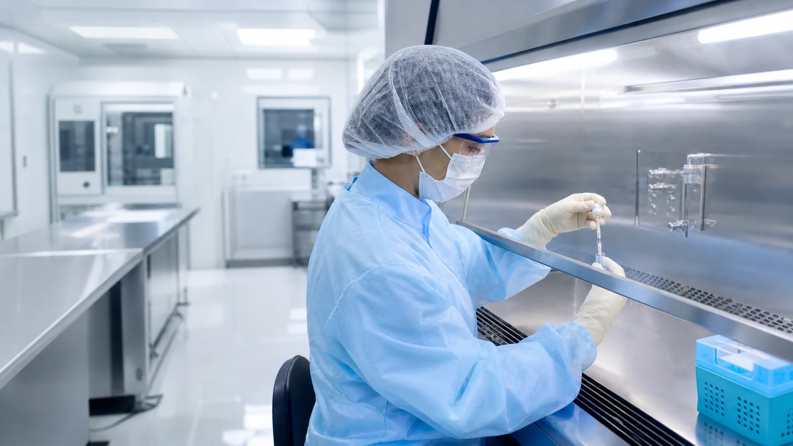 Laboratório estéril moderno para manipulação de preparações injetáveis